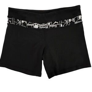 Lululemon Reversible Women’s Vintage Bike Shorts old school black white 8